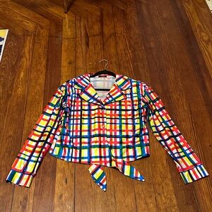 Terez Multicolor Plaid Button Down Shirt